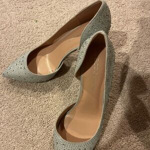 BCBGeneration Women's Sparkling Gray Heels